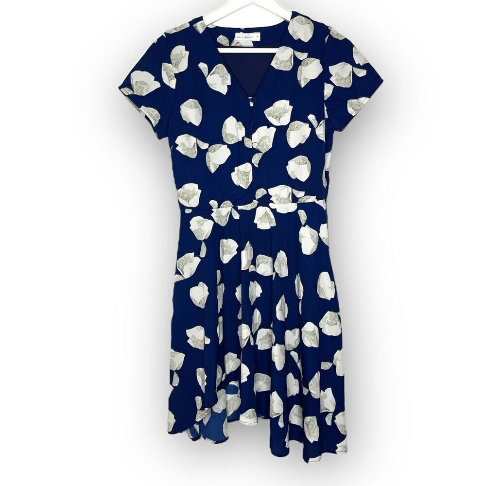 Paper Dolls Blue White Floral Dress Women’s Size Medium